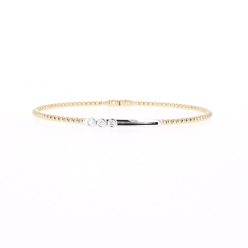 Ladies 18kt Yellow Gold 0.10ct Diamond Flex Bracelet by Simon G
