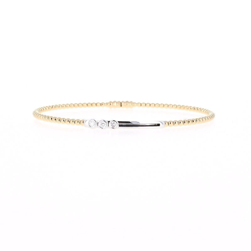 Ladies 18kt Yellow Gold 0.10ct Diamond Bracelet By Simon G