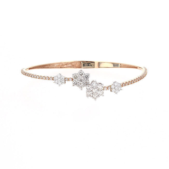 Ladies 14kt Rose Gold 2.13cts Diamond Bracelet