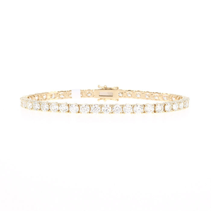 Ladies 14kt Yellow Gold 6.59cts Diamond Tennis Bracelet