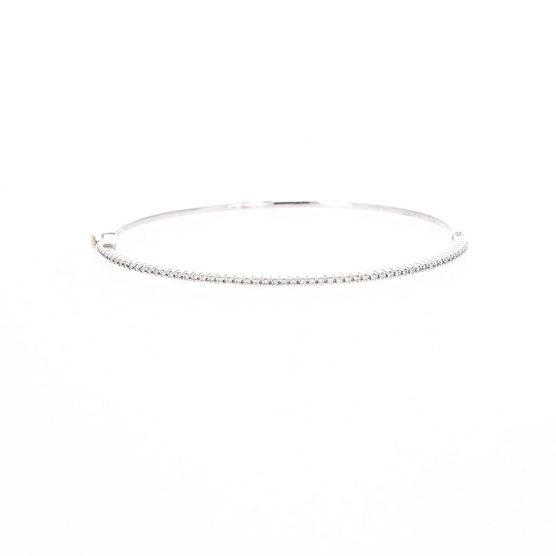 Ladies 14kt White Gold 0.28cts Diamond Bangle