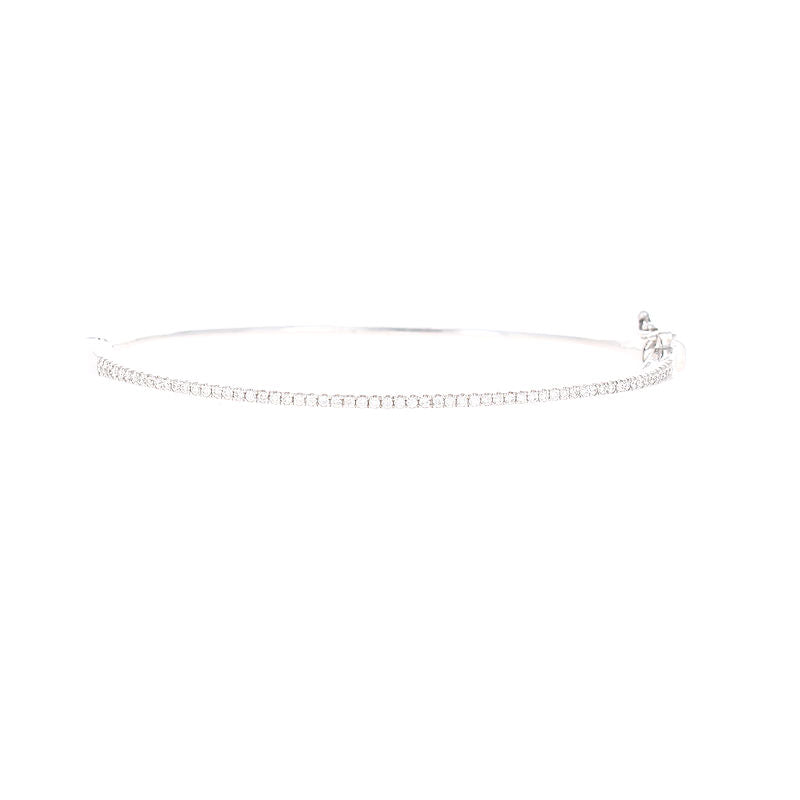 Ladies 14kt White Gold 0.29cts Diamond Bangle