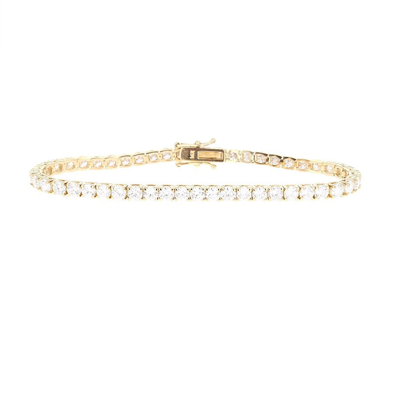 Ladies 14kt Yellow Gold 7.93ct Lab Grown Diamond Bracelet
