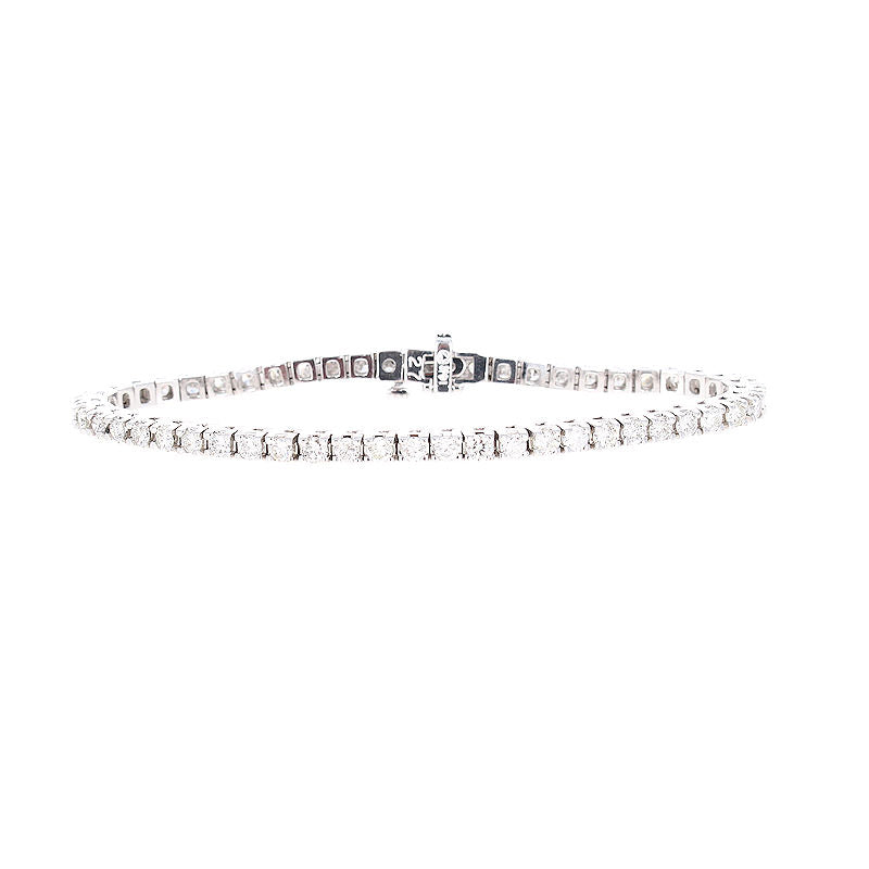Ladies 14kt White Gold 4.00cts Diamond Tennis Bracelet
