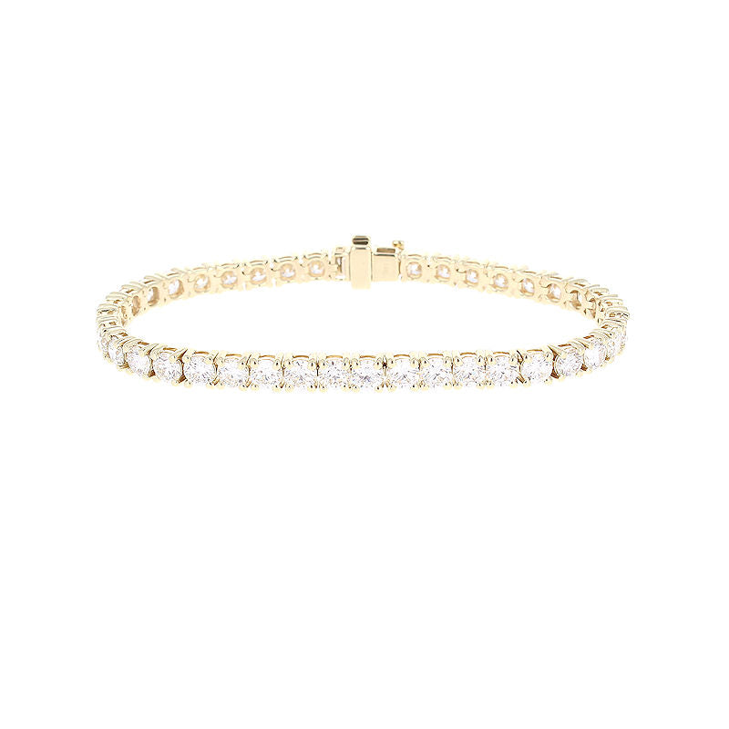 Ladies 14kt Yellow Gold 12.06cts Diamond Tennis Bracelet 7" Long