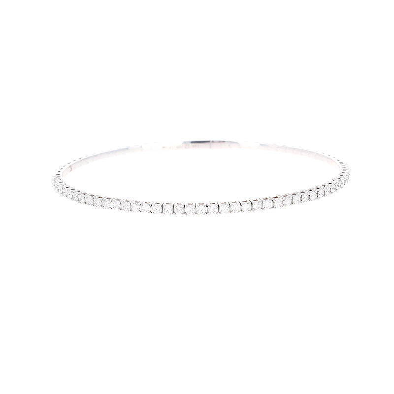 Ladies 14kt White Gold 1.00cts Diamond Flexible Bracelet