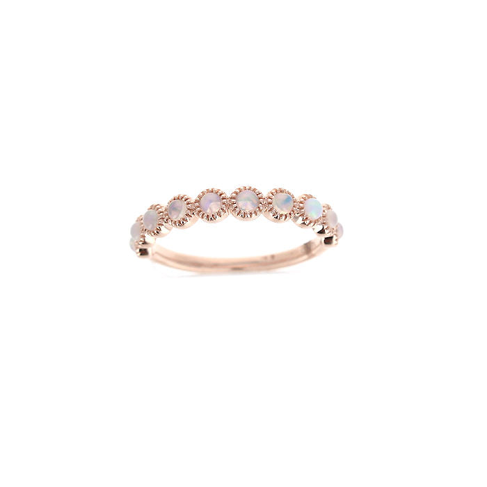 Ladies 14kt Rose Gold 0.35cts Opal Ring