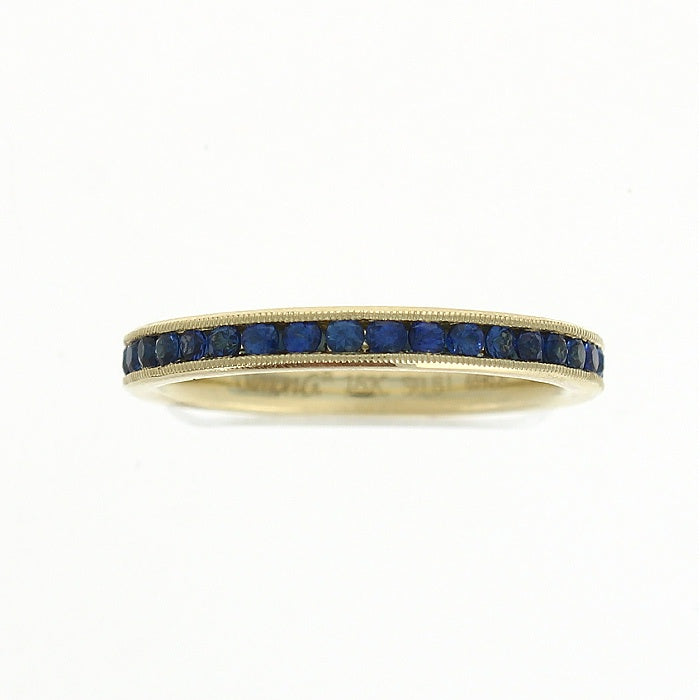 Ladies 18kt Yellow Gold 0.81cts Sapphire Wedding Band By Simon G