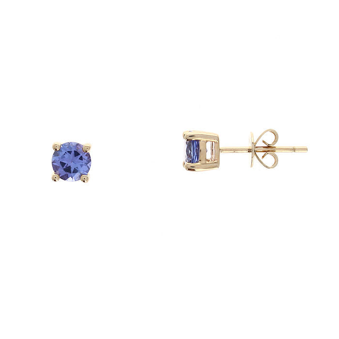 Ladies 14kt Yellow Gold 1.03cts Tanzanite Earrings