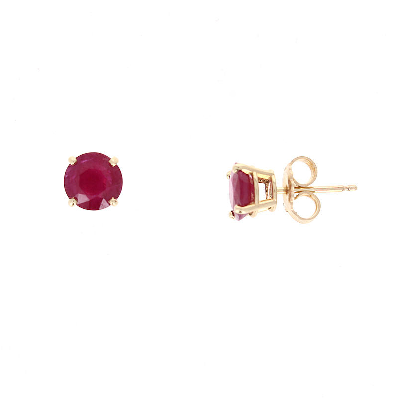 Ladies 14kt White Gold 2.20cts Ruby Earrings