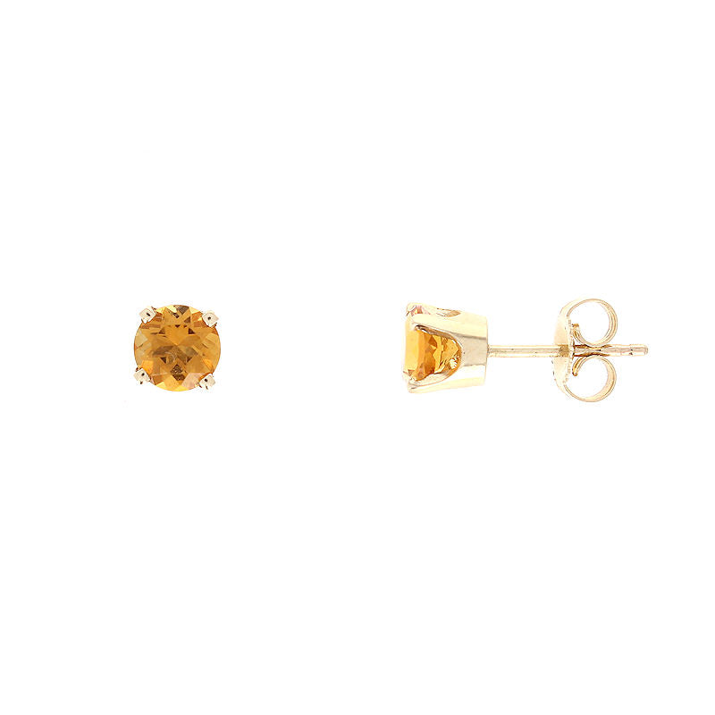 Ladies 14kt Yellow Gold 0.94cts Citrine Earrings