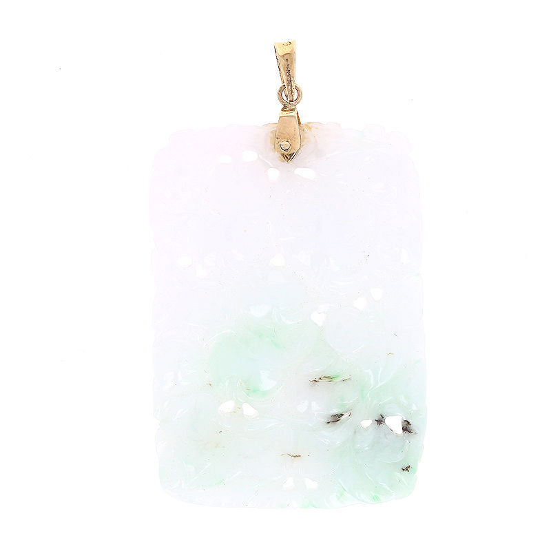 Ladies 14kt Yellow Gold Jade Pendant