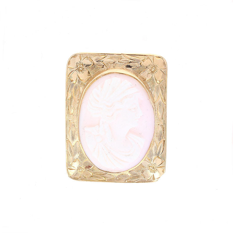 Ladies 10kt Yellow Gold Cameo Brooch Circa 1900