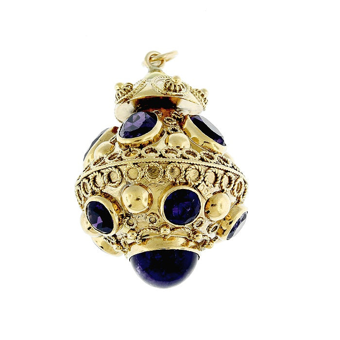 Ladies 18kt Yellow Gold 8.30cts Amethyst Pendant Circa 1960