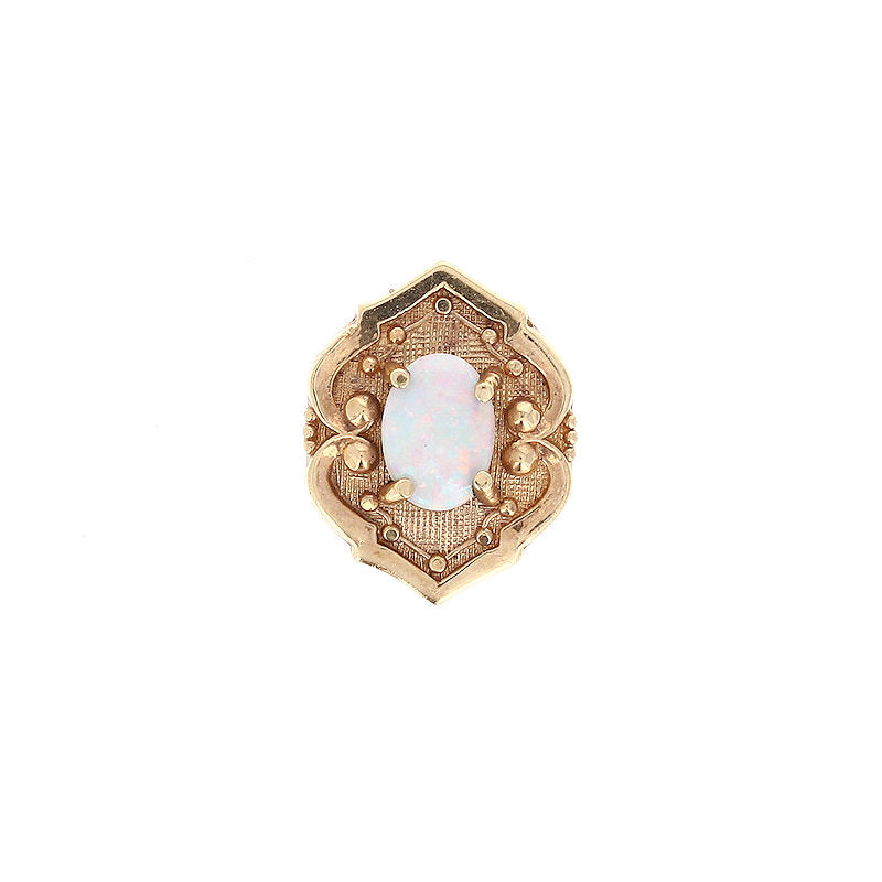 Ladies 14kt Yellow Gold Opal Slide