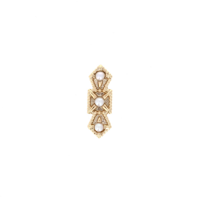 Ladies 14kt Yellow Gold Pearl Slide
