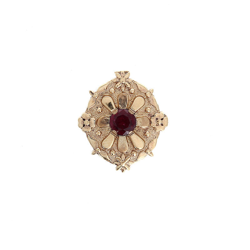 Ladies 14kt Yellow Gold 0.36ct Ruby Slide