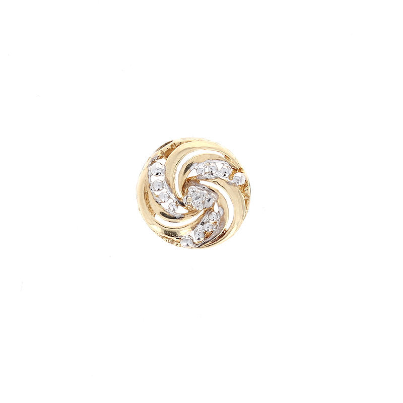 Ladies 10kt Yellow Gold Diamond Slide