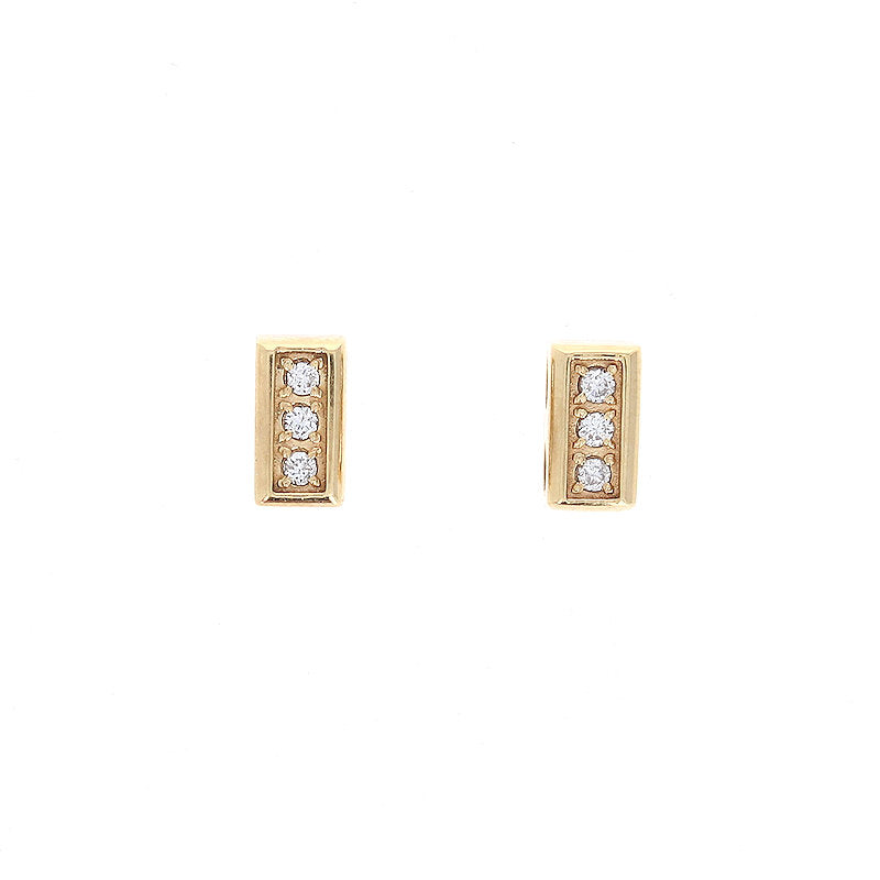 Ladies 14kt Yellow Gold 0.09cts Diamond Slides
