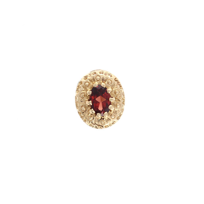 Ladies 10kt Yellow Gold Garnet Slide