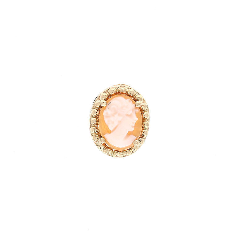 Ladies 10kt Yellow Gold Shell Cameo Slide