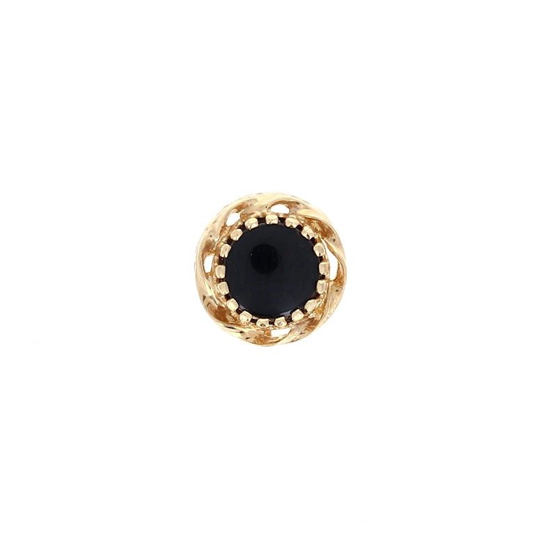 Ladies 10kt Yellow Gold Black Onyx Slide