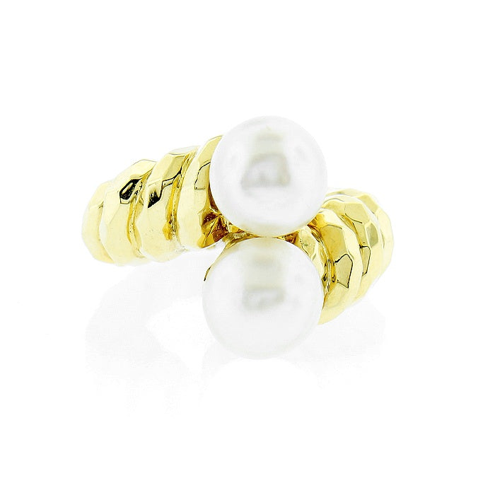 Ladies 18kt Yellow Gold Pearl Ring