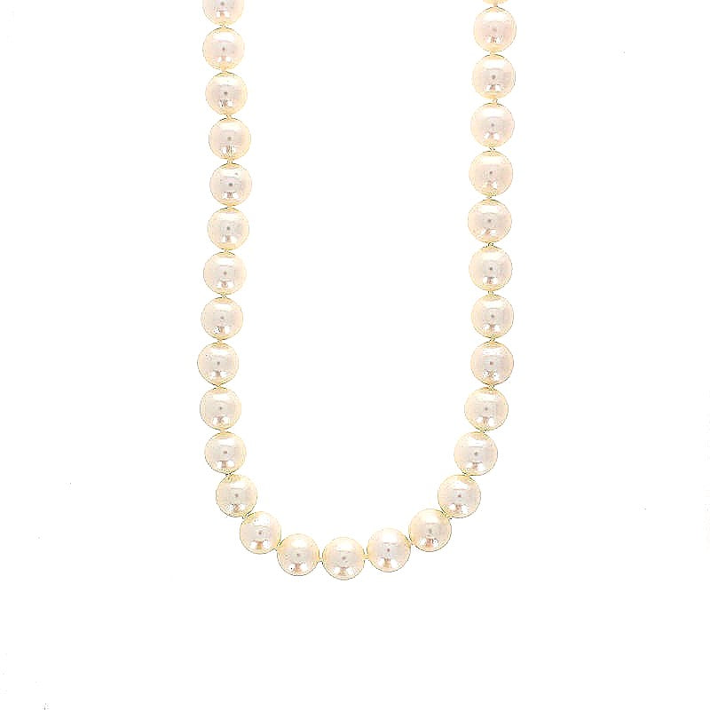 Ladies 14kt Yellow Gold 8-8.5mm Akoya Pearl Necklace