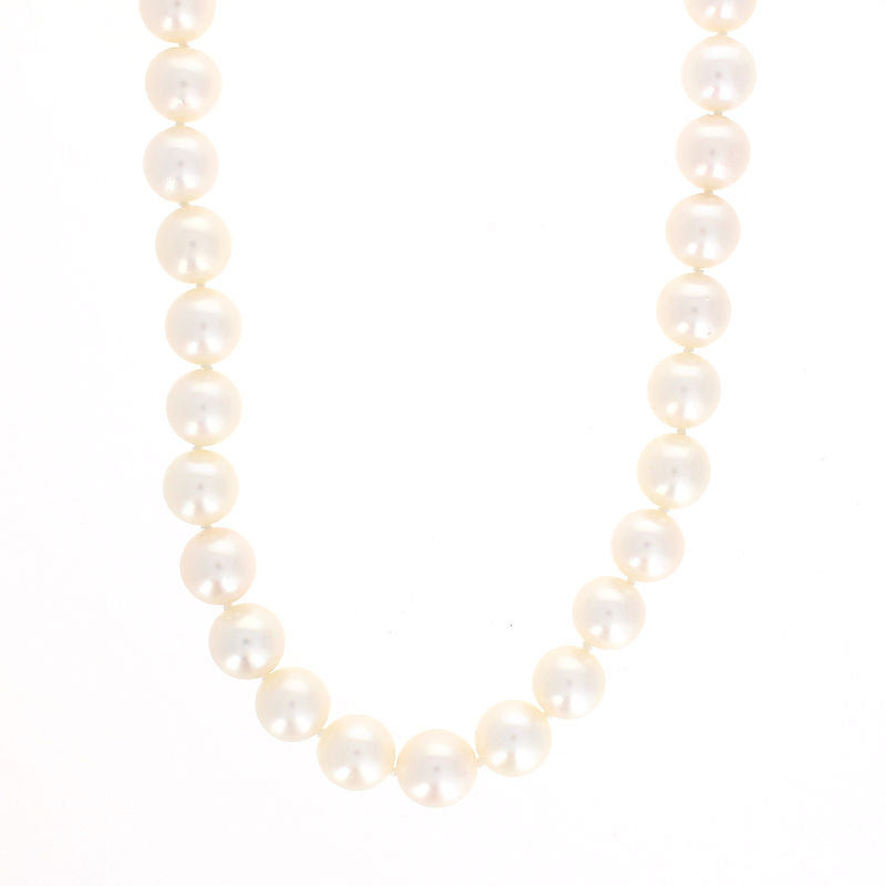 Ladies 14kt White and Yellow Gold 9-9.5mm Saltwater Akoya Pearl Necklace