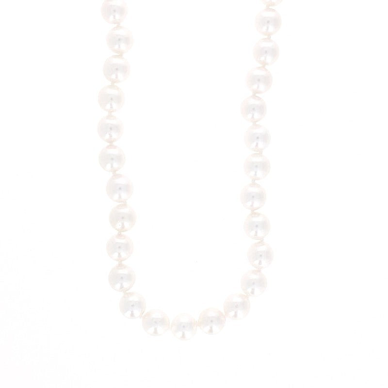 Ladies 14kt Yellow Gold 7-7.5mm Pearl Necklace