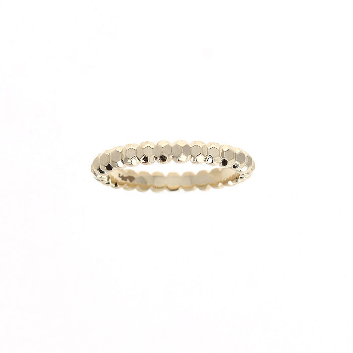 Ladies 14kt Yellow Gold Faceted Bead Wedding Band