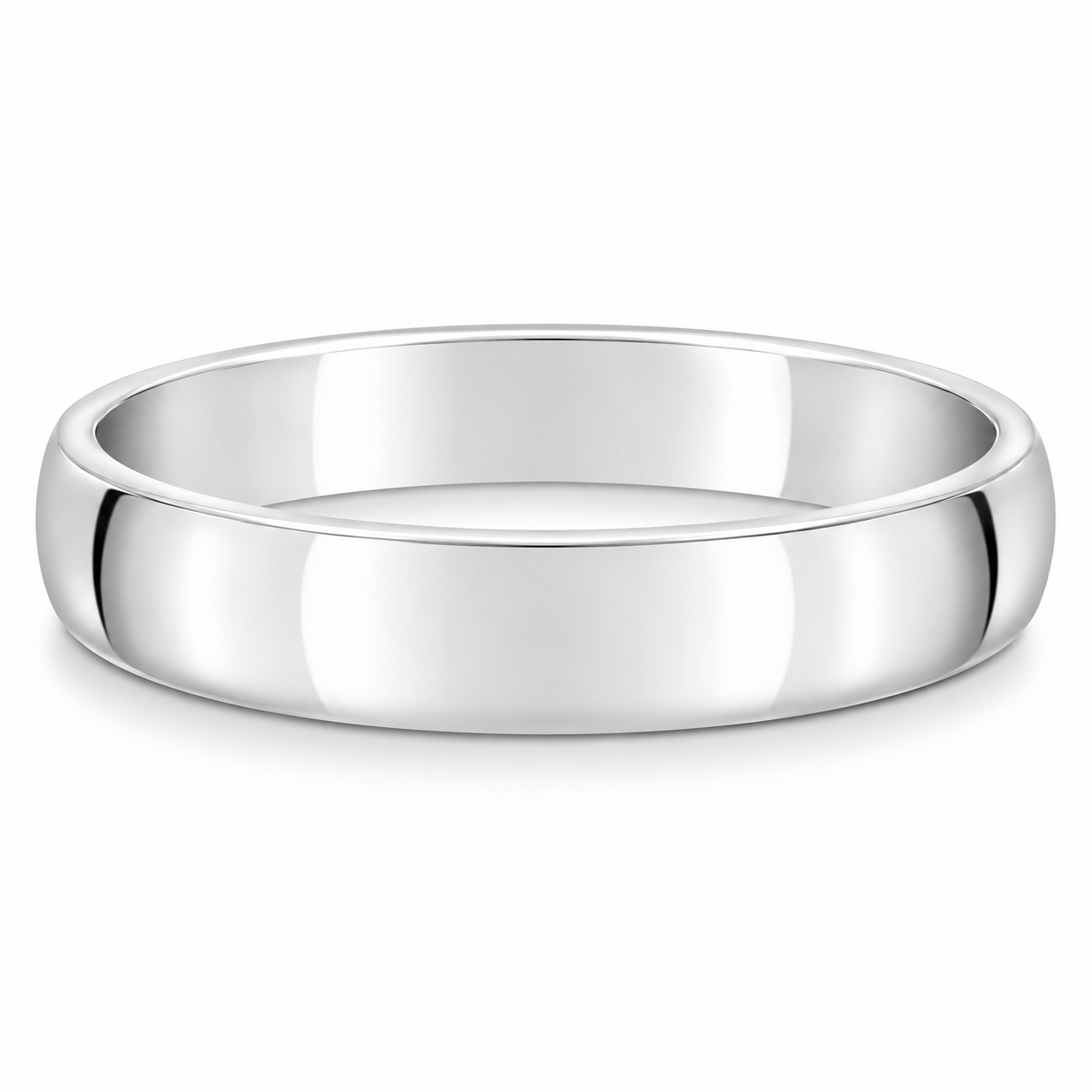 Ladies 14kt White Gold 6mm Wedding Band