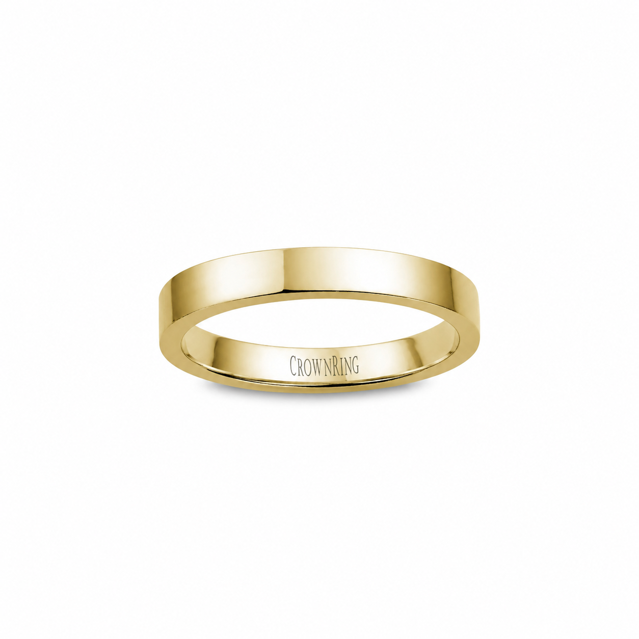 Ladies 14kt Yellow Gold 4mm Flat Wedding Band