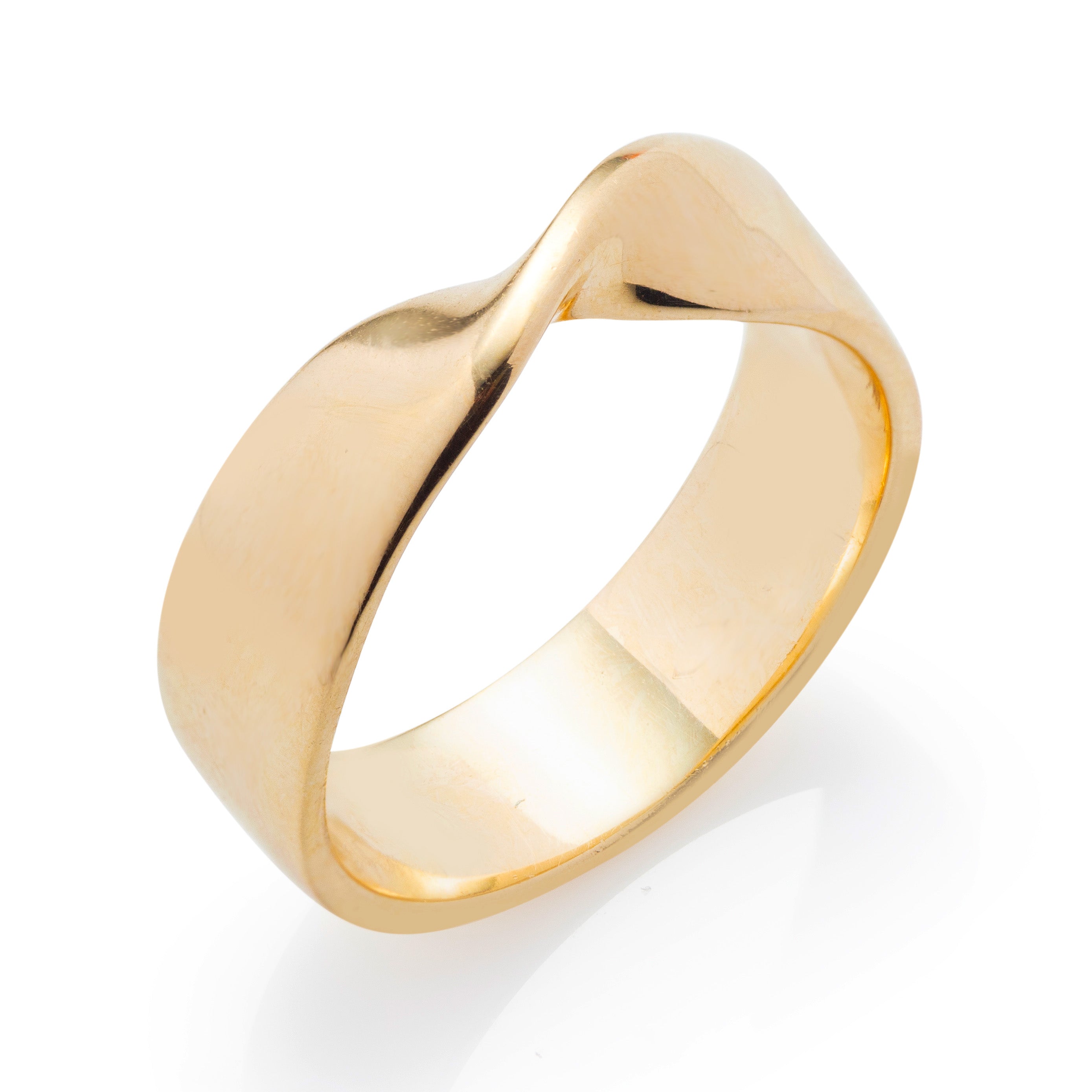 Ladies 14kt Yellow Gold 5.59mm Twist Wedding Band