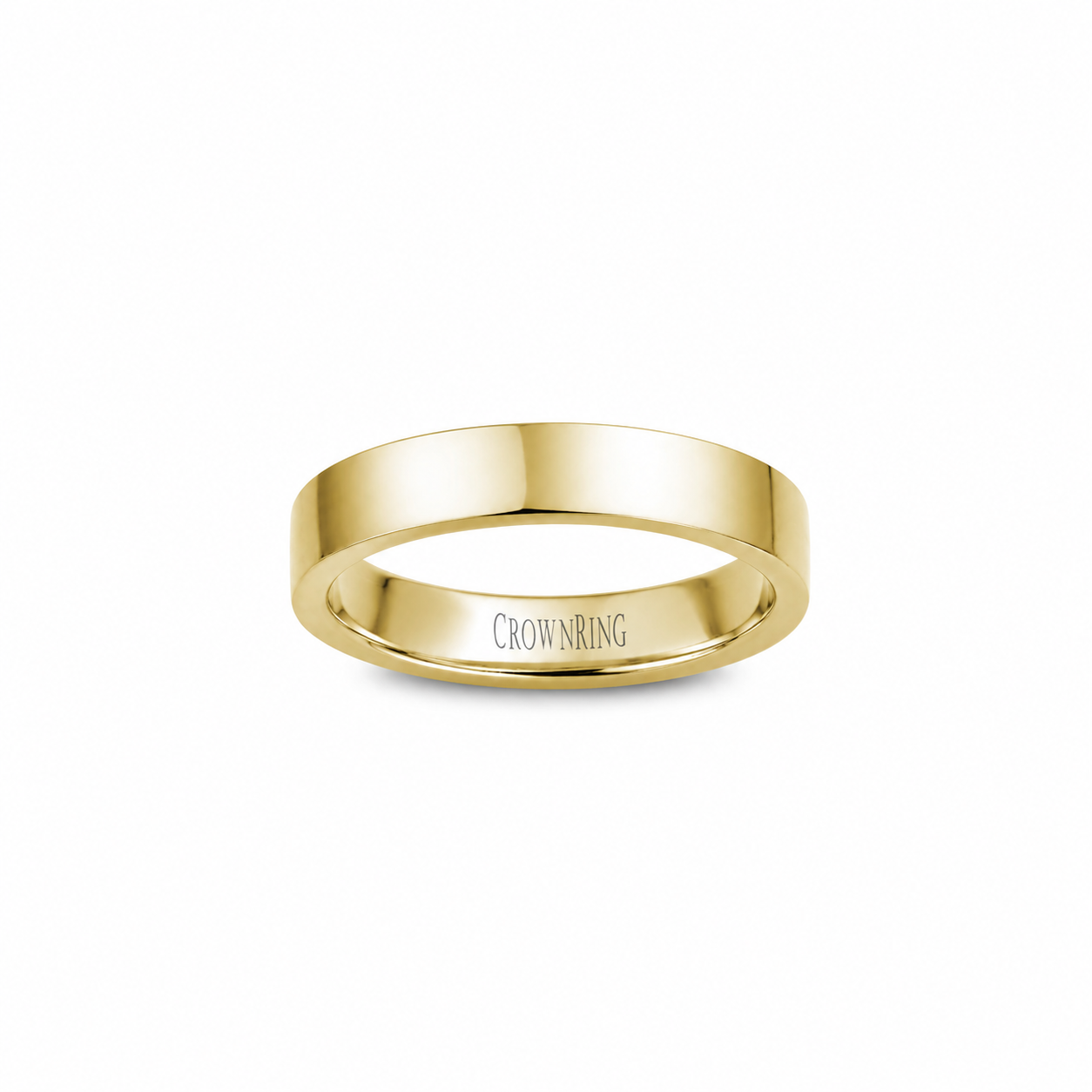 Ladies 14kt Yellow Gold 6mm Flat Wedding Band