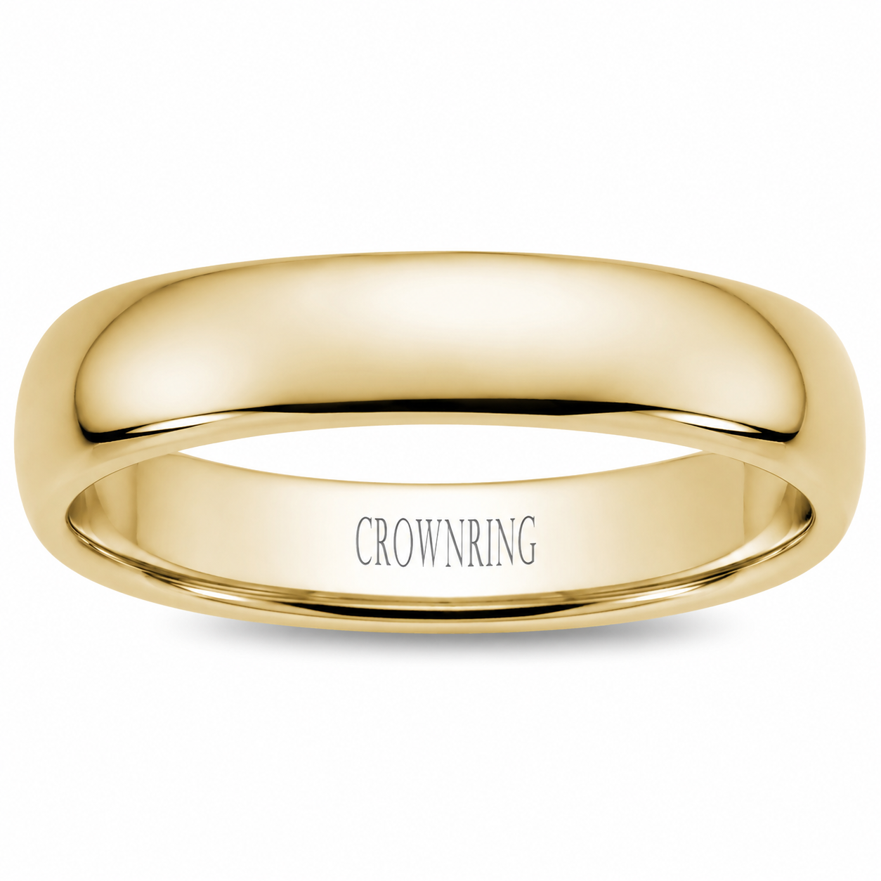 Mens 14kt Yellow Gold 4mm Wedding Band