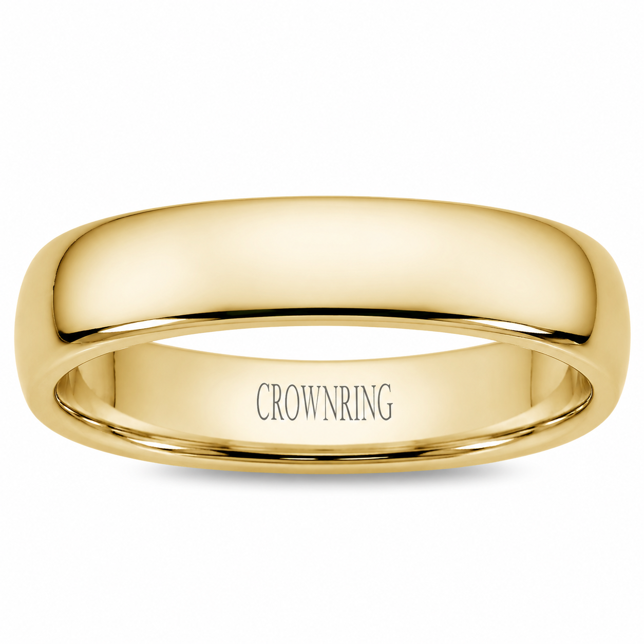 Mens 10kt Yellow Gold 5mm Wedding Band