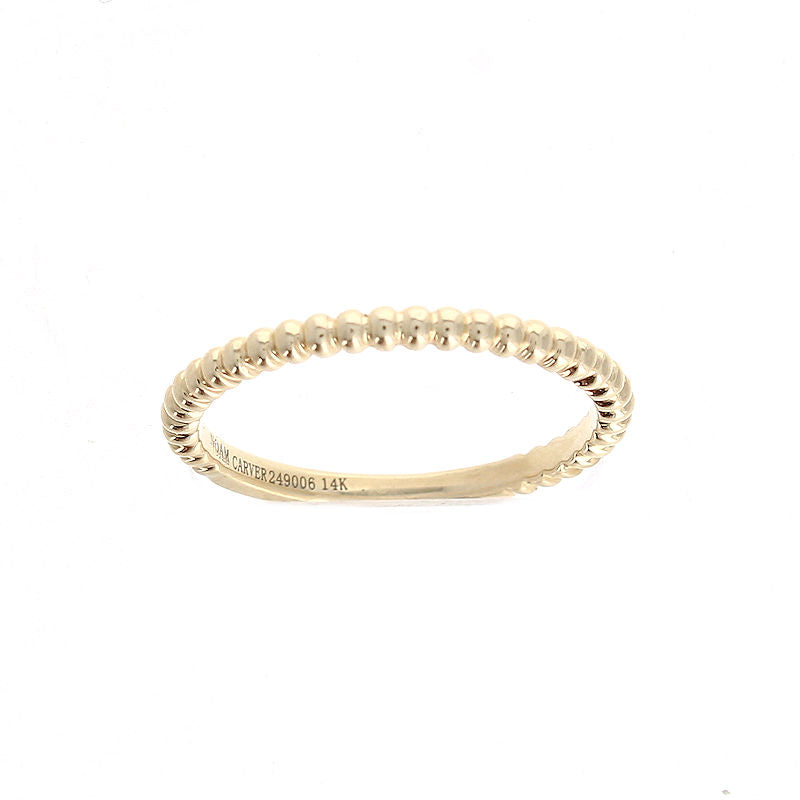 Ladies 14kt Yellow Gold Beaded Wedding Band