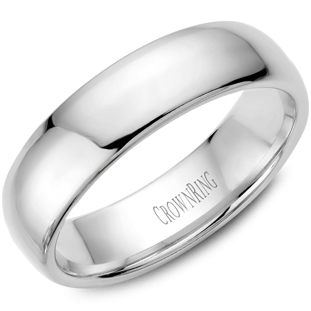 Men's 14kt White Gold 6mm Wedding Band