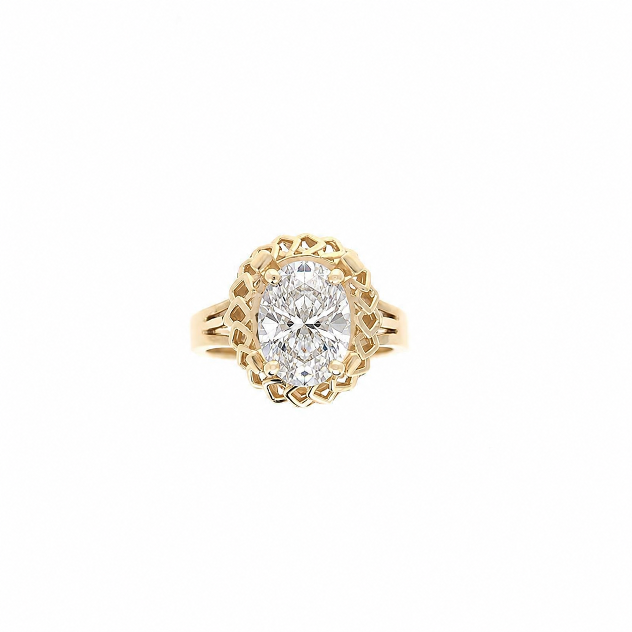 Ladies 14kt Yellow Gold Engagement Ring Setting