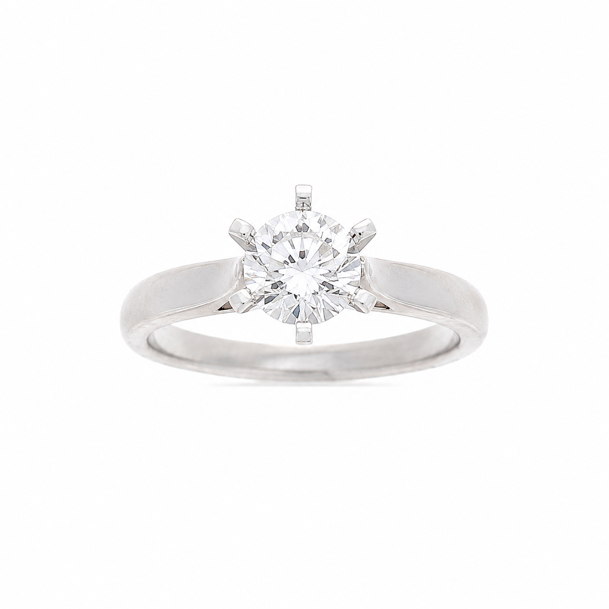 Ladies 14kt White Gold Solitaire Engagement Ring Setting