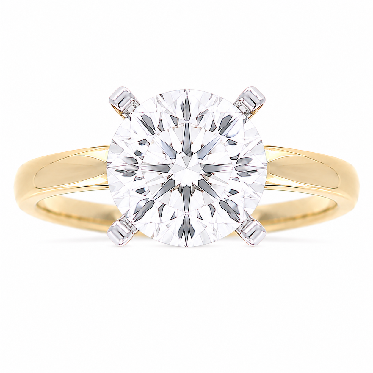 Ladies 14kt Yellow Gold Solitaire Engagement Ring Setting