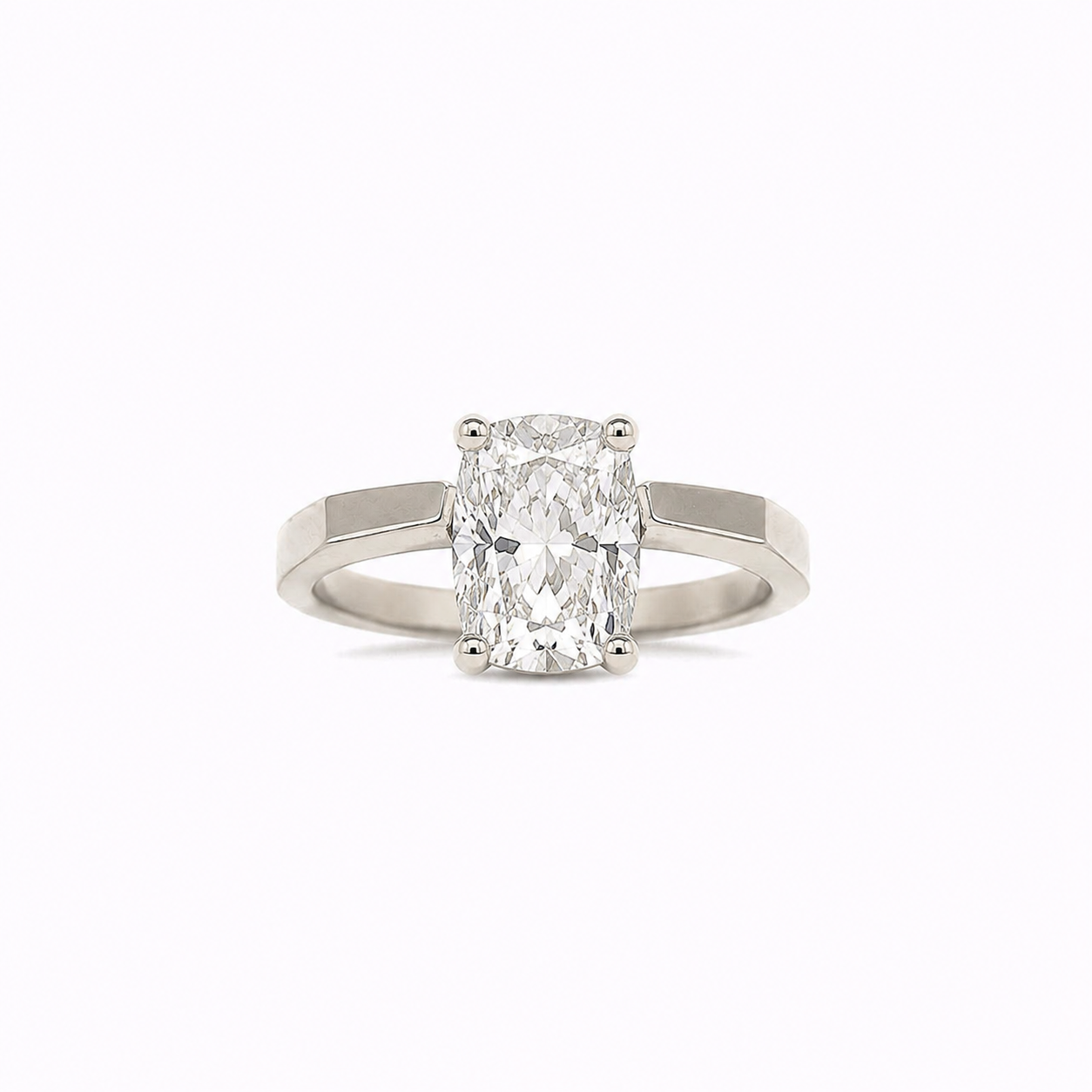 Ladies Platinum Solitaire Engagement Ring Setting