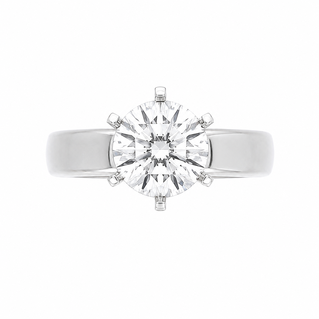 Ladies 14kt White Gold Solitaire Engagement Ring Setting