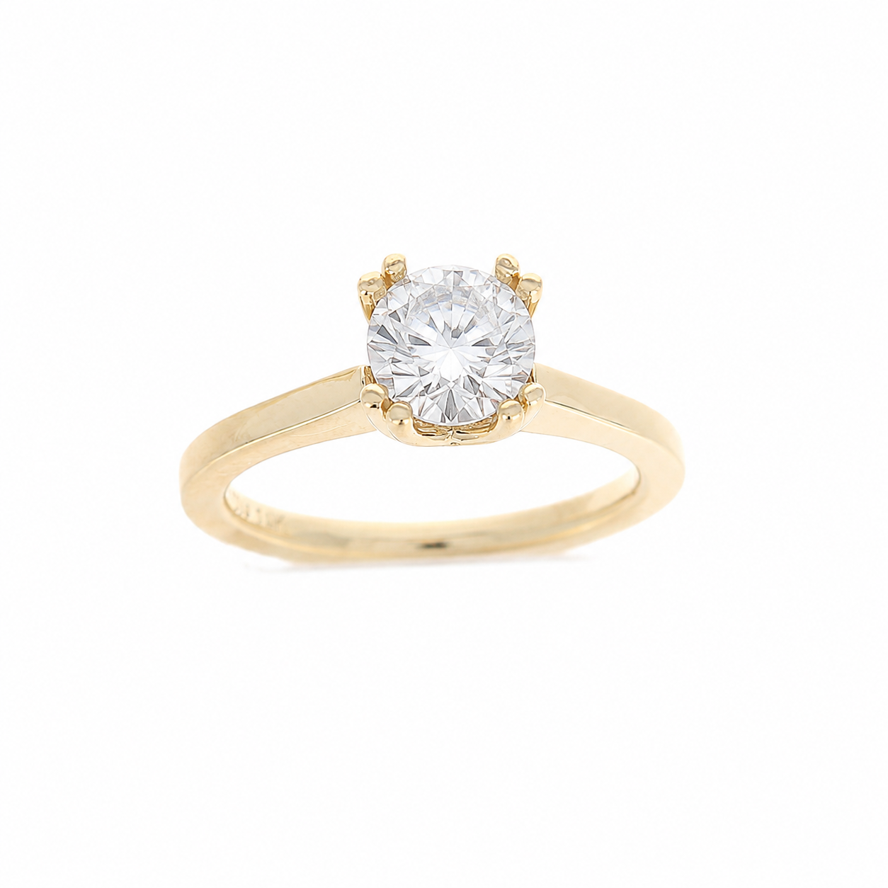 Ladies 14kt Yellow Gold Solitaire Engagement Ring Setting