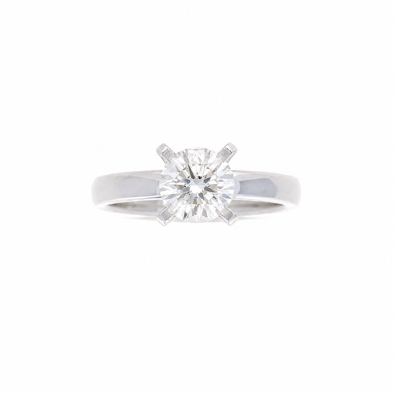 Ladies 14kt White Gold Solitaire Engagement Ring Setting