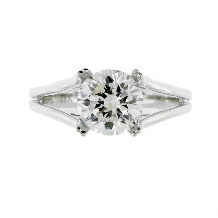 Ladies 18kt White Gold 0.02ct Diamond Engagment Ring Setting