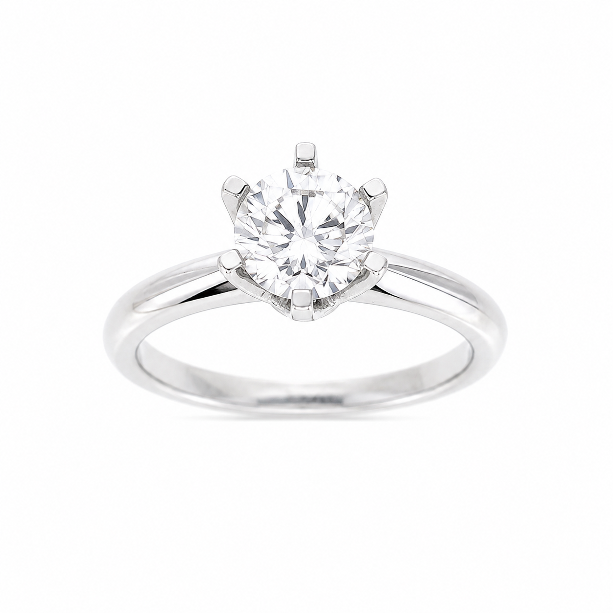 Ladies 14kt White Gold Solitaire Engagement Ring Setting