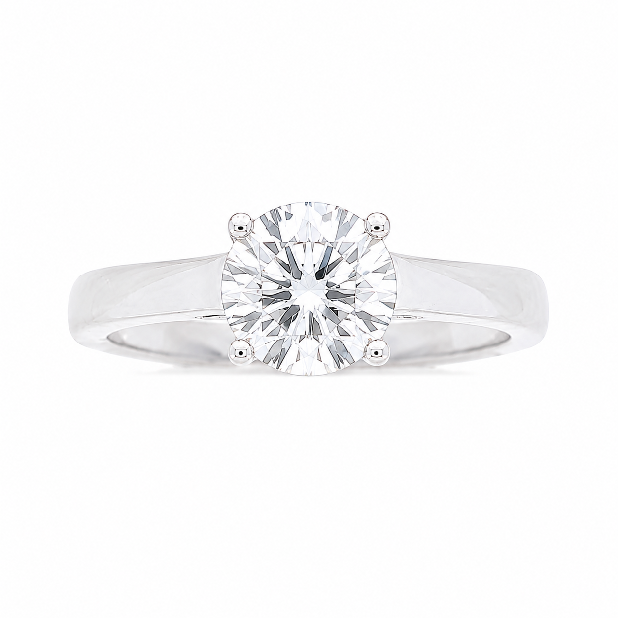 Ladies 14kt White Gold Solitaire Engagement Ring Setting