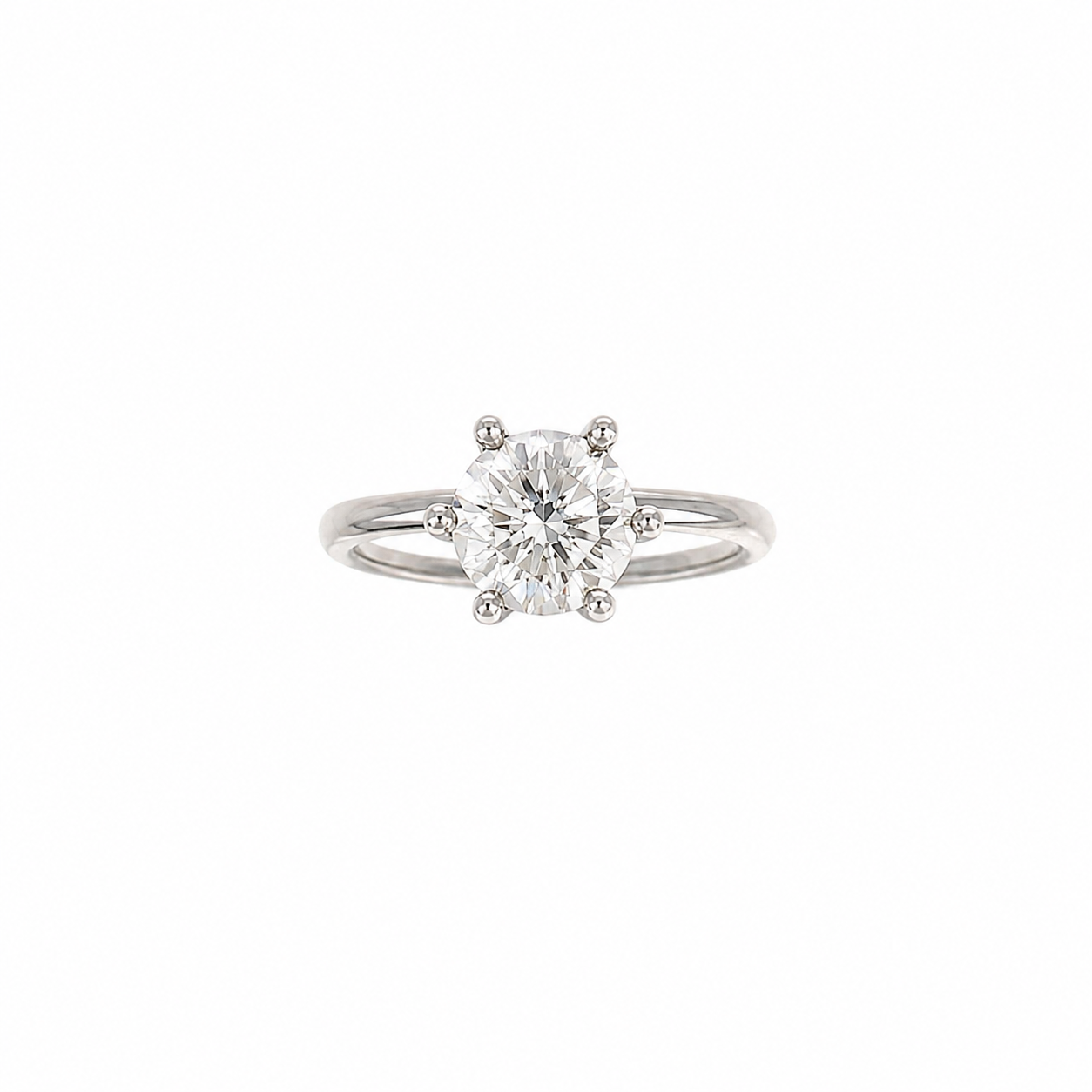 Ladies 14kt White Gold Solitaire Engagement Ring Setting